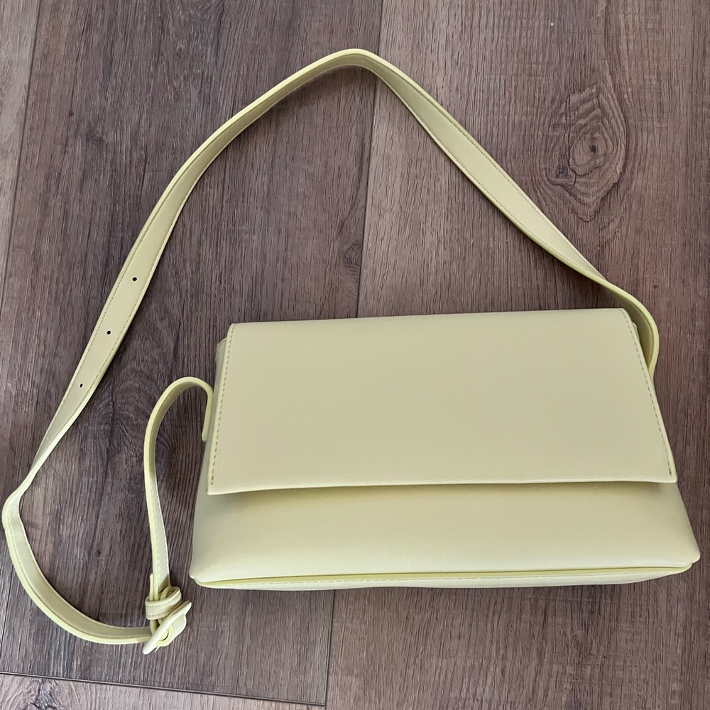 Anthropologie Pale Yellow Shoulder Bag
